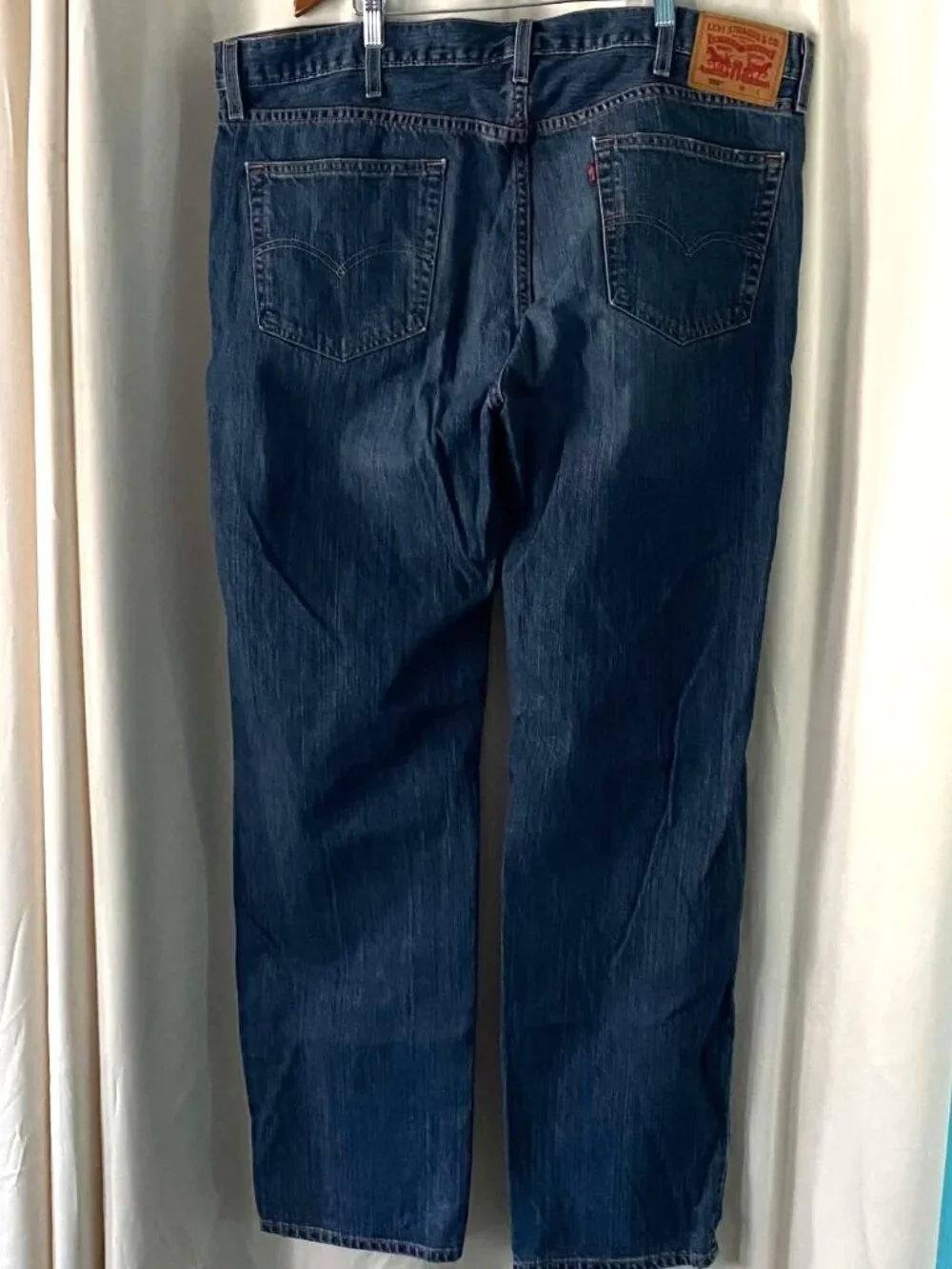 Levi's 559 Relaxed Straight Jeans Men's W42 L36 Blue Medium Wash 100% Cotton